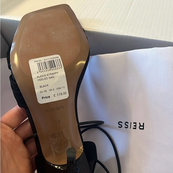 Reiss Black Strappy Heels - Picture 4 of 4